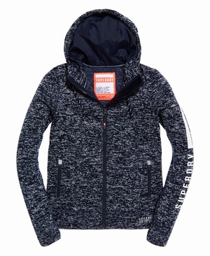 Superdry Storm Heritage Cipzár Hoodie Női Kabát Sötétkék | FBHTM1907